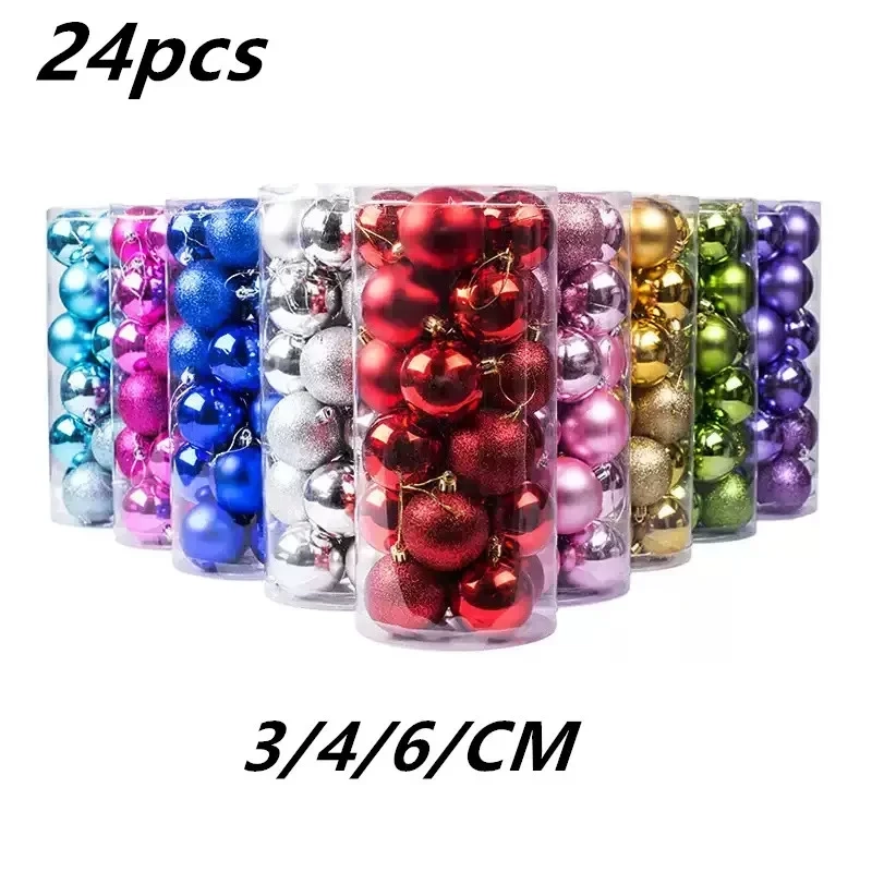 Multicolor Glitter Christmas Ball Ornaments                   -